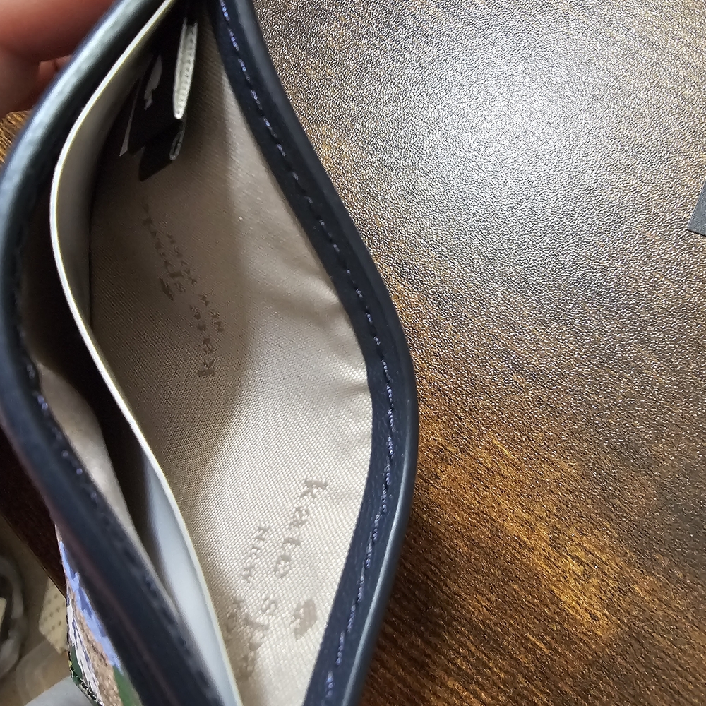 Kate Spade Floral Card Holder in Navy & Cream - Picture 5 of 5